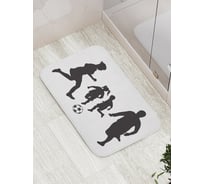 Коврик противоскользящий JoyArty "Силуэты футболистов с мячом" для ванной, сауны, бассейна, bath_5142