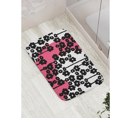 Коврик противоскользящий JoyArty "Цветочные шестеренки" для ванной, сауны, бассейна, bath_5230 1