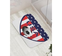 Коврик противоскользящий JoyArty "Клубы Америки по футболу" для ванной, сауны, бассейна, bath_5350