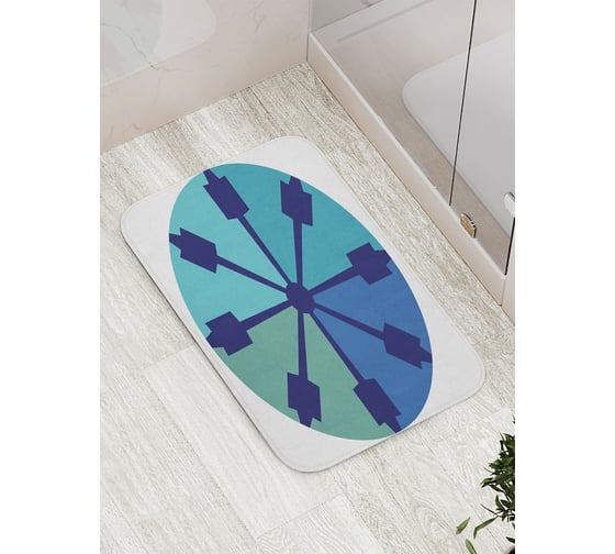 Коврик противоскользящий JoyArty "Красочное время" для ванной, сауны, бассейна, bath_5298 1