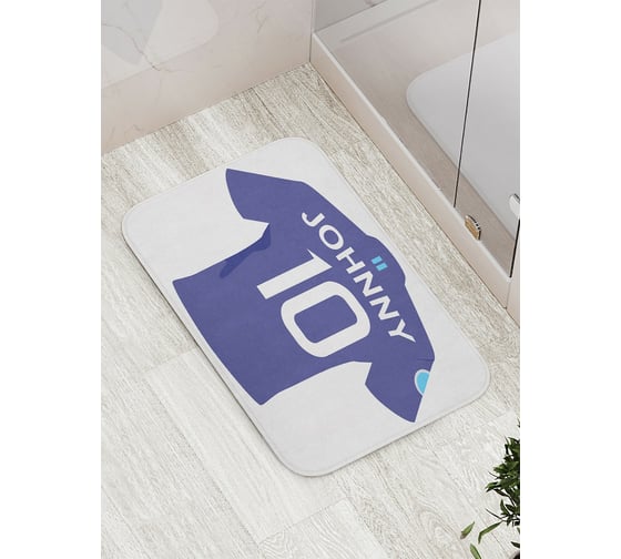 Коврик противоскользящий JoyArty "Футболка Джонни 10" для ванной, сауны, бассейна, bath_5069 1