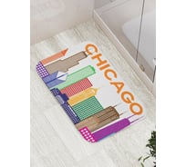 Коврик противоскользящий JoyArty "Небоскребы Чикаго" для ванной, сауны, бассейна, bath_5294