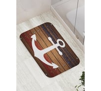 Коврик противоскользящий JoyArty "Якорь на деревянных досках" для ванной, сауны, бассейна, bath_5412