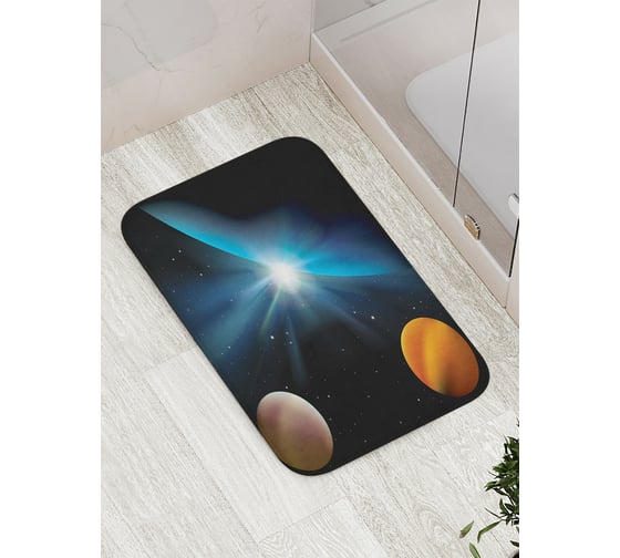 Коврик противоскользящий JoyArty "Пространственный полет" для ванной, сауны, бассейна, bath_5339 1