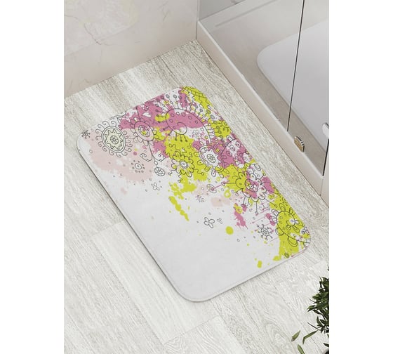 Коврик противоскользящий JoyArty "Абстрактное цветение" для ванной, сауны, бассейна, bath_32132 1