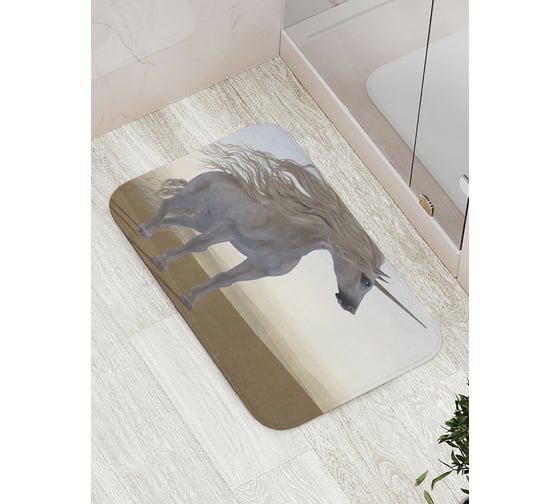 Коврик противоскользящий JoyArty "Единорог в пустыне" для ванной, сауны, бассейна, bath_5140