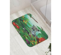 Коврик противоскользящий JoyArty "Леопард спрятался" для ванной, сауны, бассейна, bath_4695