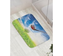 Коврик противоскользящий JoyArty "Гольф на травке" для ванной, сауны, бассейна, bath_4647