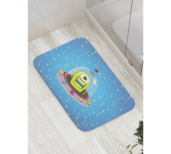 Коврик противоскользящий JoyArty "Одноглазая улыбка" для ванной, сауны, бассейна, bath_31472