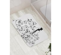 Коврик противоскользящий JoyArty "Платье с завитками" для ванной, сауны, бассейна, bath_4854