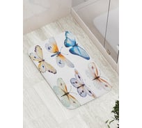 Коврик противоскользящий JoyArty "Разновидность бабочек" для ванной, сауны, бассейна, bath_30129