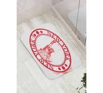 Коврик противоскользящий JoyArty "Нью-Йорк статуя Свободы оттиск печати" для ванной, сауны, бассейна, bath_5451