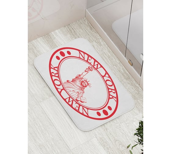Коврик противоскользящий JoyArty "Нью-Йорк статуя Свободы печать" для ванной, сауны, бассейна, bath_5450 1