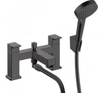 Смеситель на борт ванны с гарнитуром Hansgrohe Vernis Shape черный матовый 71462670