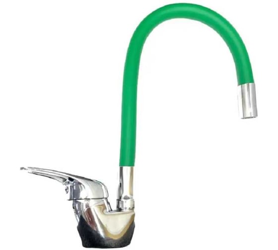 Смеситель для кухни GRIALE с гибким изливом одноручковый зеленый DK-4703O-764 1