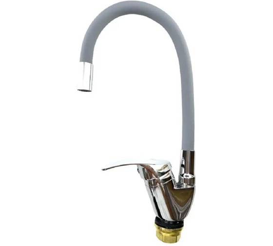 Смеситель для кухни GRIALE с гибким изливом одноручковый серый DK-4703B-761 1