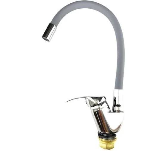 Смеситель для кухни GRIALE с гибким изливом одноручковый серый DK-4703O-761 1