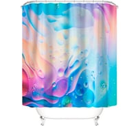 Штора для ванны SANTRADE фотопринт Абстракция 180х180 см, кольца в комплекте 0398