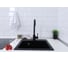 Смеситель кухонный из нержавеющей стали Буали, черный Alcora SS-SF-201 (Black) 7