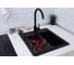 Смеситель кухонный из нержавеющей стали Буали, черный Alcora SS-SF-201 (Black) 8