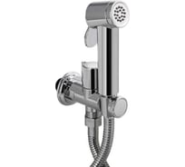 Набор с гигиеническим душем GFmark лейка, шланг, кран с встроенным кронштейном, из высокопрочного АБС пластика, цвет хром 2040