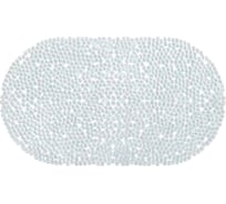 Коврик для ванной противоскользящий PRIMILA 69x39см Капли овальный, прозрачный, ПВХ, 700375