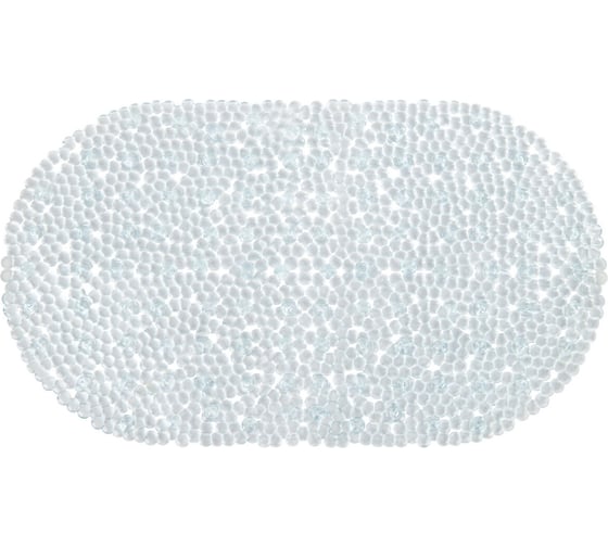 Коврик для ванной противоскользящий PRIMILA 69x39см Капли овальный, прозрачный, ПВХ, 700375 1