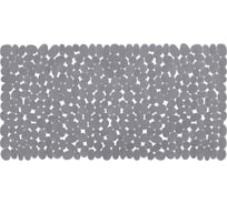 Коврик для ванной противоскользящий PRIMILA 70x36см Галька темно-серый, ПВХ, присоски, 700379