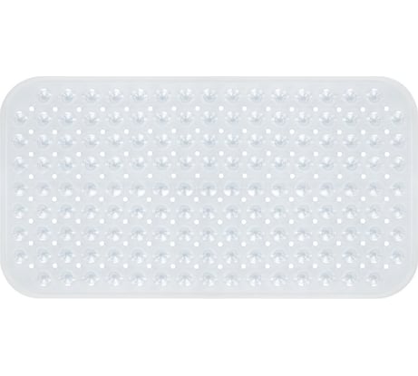Коврик для ванной противоскользящий PRIMILA 70x38см Полусферы прозрачный, ПВХ, присоски, 700382
