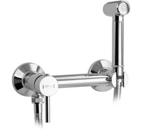 Смеситель GFmark с гигиеническим душем, латунный, круглый корпус, цвет хром 2066