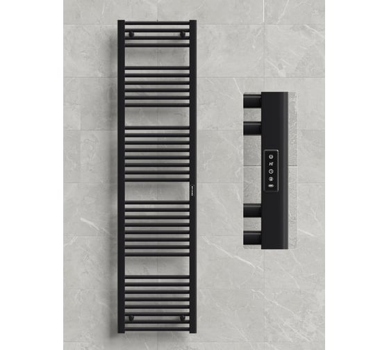 Полотенцесушитель бытовой электрический RIFAR D-LINE, арт.: , цвет Чёрный янтарь матовый, мощность 360 Вт DL-180-45-BM 1