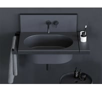 Полотенцедержатель CIELO Elle Ovale отделка Matt Black ELPL NM