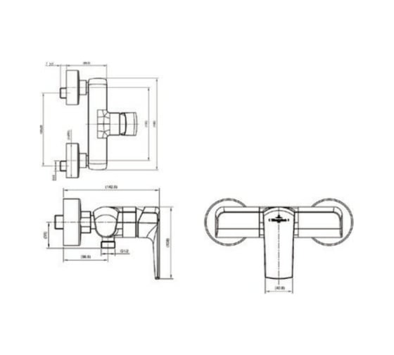 Смеситель для душа Villeroy & Boch Subway 2.0 цвет-хром TVS10200100061