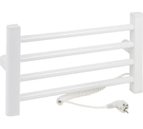 Полотенцесушитель Brimix электрический, ЛЕСЕНКА, 500 х 300 х 85 мм, 4 перекладины, 52 W, из алюминия, цвет БЕЛЫЙ. 08120W