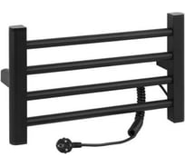 Полотенцесушитель Brimix электрический, ЛЕСЕНКА, 500 х 300 х 85 мм, 4 перекладины, 52 W, из алюминия, черный 08120B