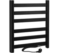 Полотенцесушитель электрический ЛЕСЕНКА Brimix 500 х 600 х 100 мм, 6 плоских перекладин, 135 W, из алюминия, цвет ЧЕРНЫЙ 08071B