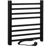 Полотенцесушитель электрический Brimix ЛЕСЕНКА, 500х600х100 мм, 8 перекладин, 92 W, из алюминия, черный 08061B
