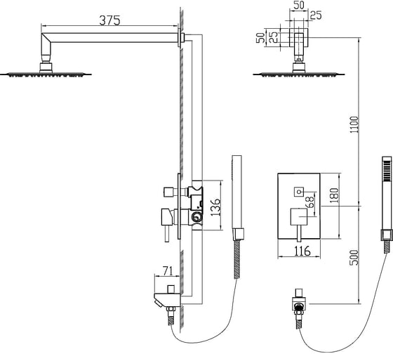 Душевая система RGW SP-54 21140854-01