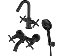Набор смесителей Orange Mia set 5 in 1, черный M34-311b