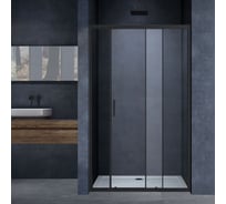 Душевая дверь VINCEA Alpha 1100, черный, стекло прозрачное VDS-3AL110CLB