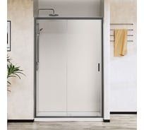 Душевая дверь VINCEA City 1200, вороненая сталь, стекло прозрачное VDS-5CT120CLGM