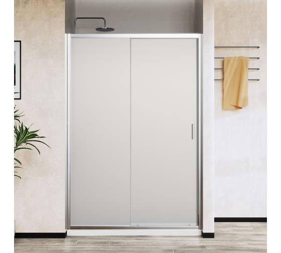 Душевая дверь VINCEA City 1400, хром, стекло текстурное VDS-5CT140MT