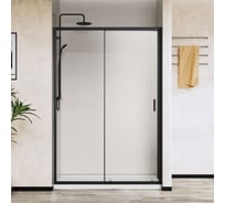 Душевая дверь VINCEA City 1300, черный, стекло прозрачное VDS-5CT130CLB