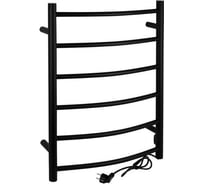 Полотенцесушитель Brimix ЧЁРНЫЙ, электрический, КЛАССИК, ПРЕМИУМ, ДУГА, 700 х 530 х 140 мм, на 6 перекладин с сухим ТЭНом, 80 W, t - 50С BK109AW6s
