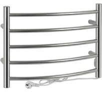 Электрический полотенцесушитель BRIMIX КЛАССИК ПРЕМИУМ ДУГА, 400х530х80 мм, на 5 перекладин с сухим ТЭНом, 65 W, t - 50С, из нержавеющей стали BK109A5