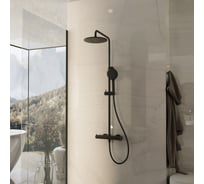 Душевая стойка VINCEA Rondo без излива, черный матовый VSFS-1R0MB