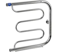 Полотенцесушитель ФОКСТРОТ с ПОЛКОЙ Санакс 500х500 мм, труба - 1 x 2 мм, нержавеющая сталь, полированная ф5050