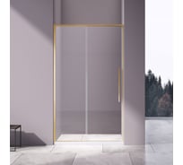 Душевая дверь VINCEA Slim-N 1200, брашированное золото, стекло прозрачное VDS-4SN120CLG