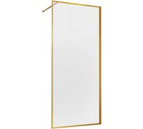 Душевая перегородка VINCEA Walk-In 1100_2000, брашированное золото, стекло рифленое VSW-1HP110FLBG