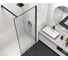 Душевая перегородка VINCEA Walk-In 1000_2000, черный матовый, стекло прозрачное VSW-1HS100CLB 2